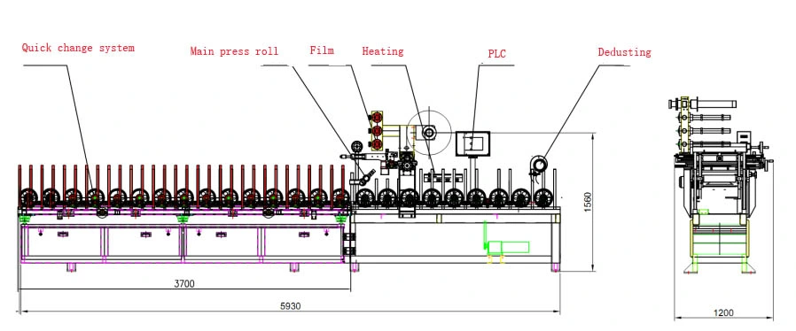 Clf-PUR350A Packaging Paper Mechanical Koten Laminating with Hot Melt Lamination Machine