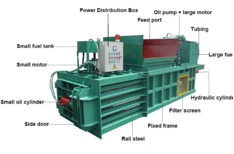 Automatic Horizontal Hydraulic Carton Baler for Sale Cotton Baling Press Machinery