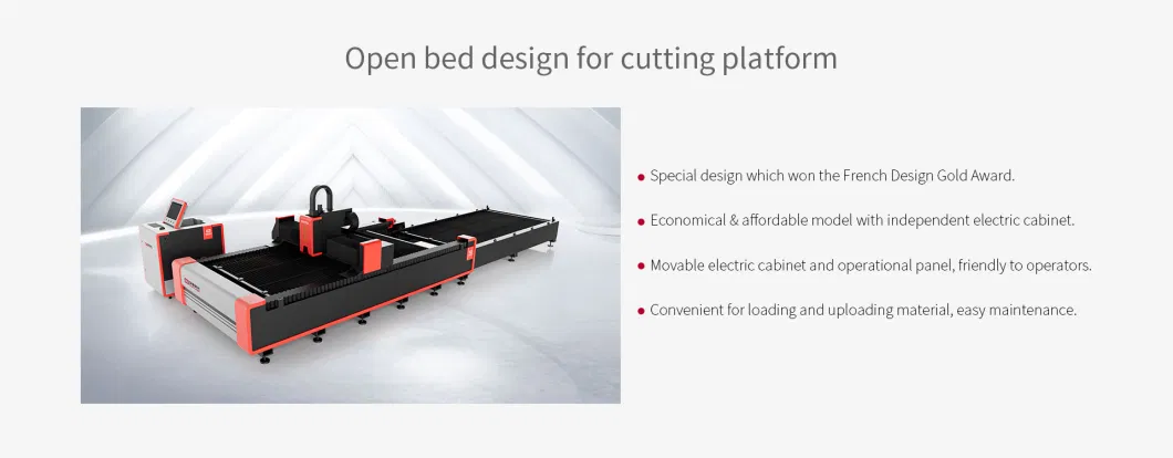 CNC Fiber Laser Cutting Machine with Separate Electric Cabinet and Exchangeable Table for Metal Sheet Metal Plate