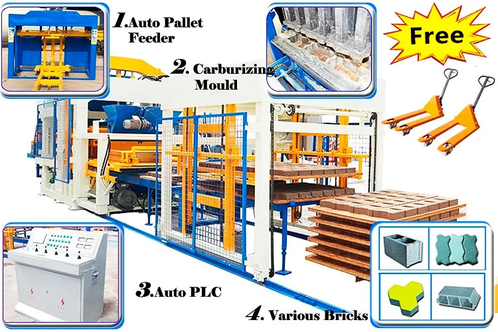 Qt8-15 Block Machine Fully Automatic Hydraulic Press Cement Concrete Hollow Brick Molding Machine for Sale