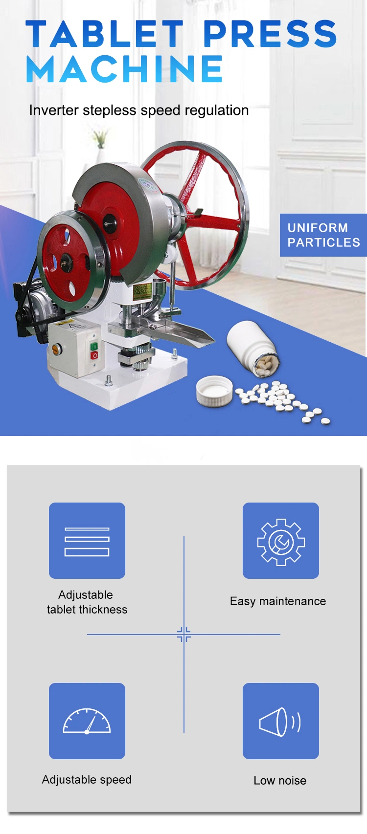 Mini Desktop Small Pill Pres Pharmaceutical Paracetamol Moringa Dispensing Hydraulic Compressor Tablet Press Machine Making