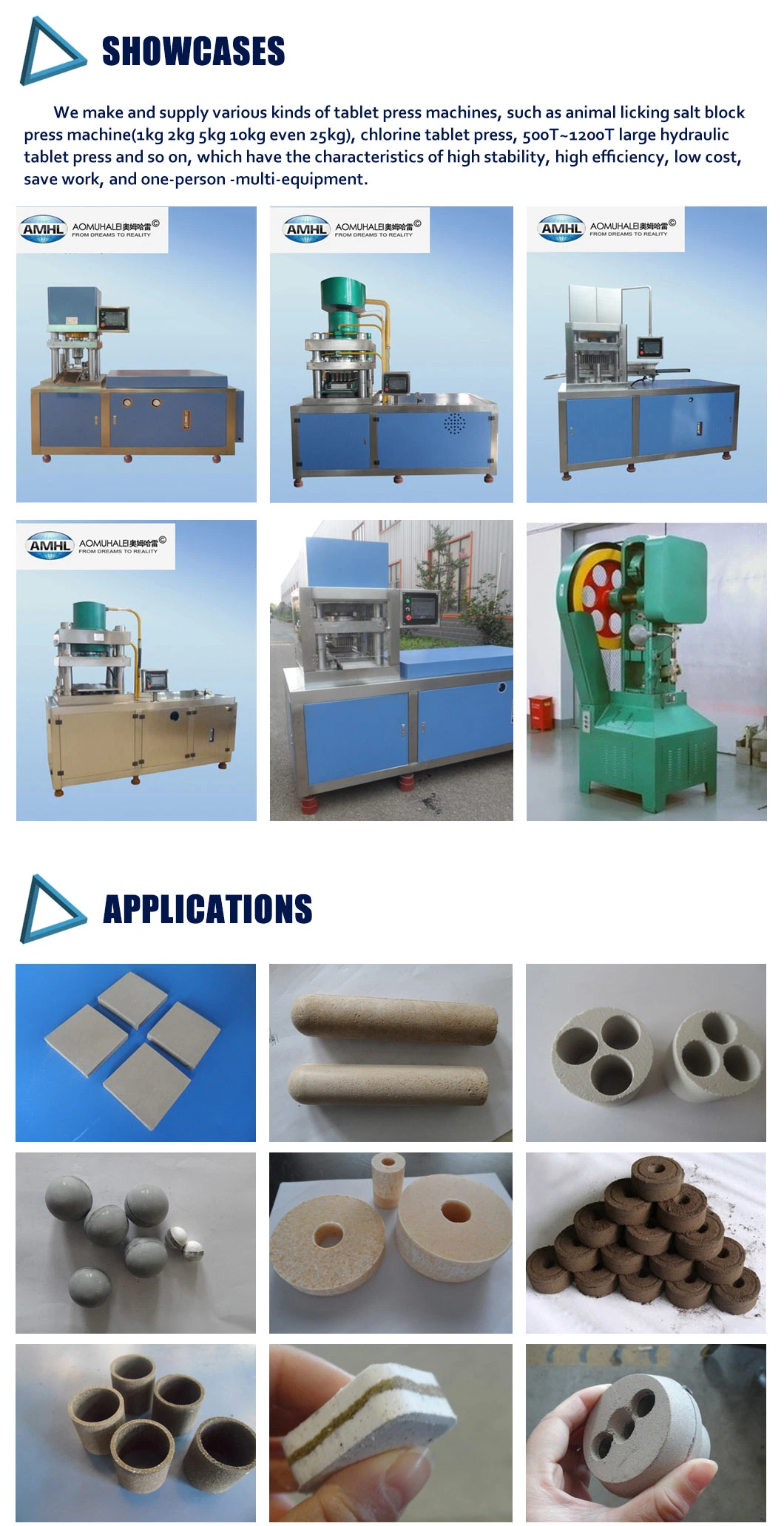 Automatic Animal Licking Block Large Hydraulic Single Punching Large Tablet Press for Calcium Chloride Table