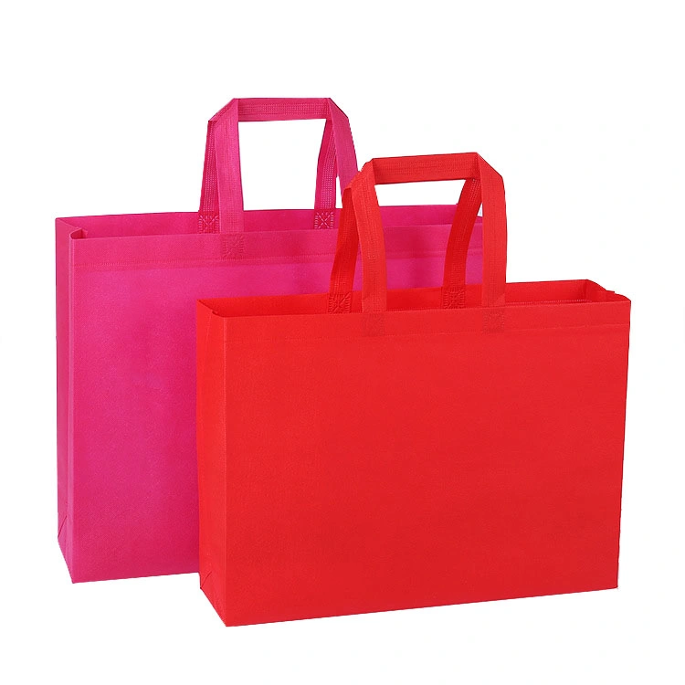 Eco Reusable Non Woven Shopping Bag for Grocery Promotion Custom Wholesale PP Non-Woven Fabric Tote Bags Die Cut Handle Foldable