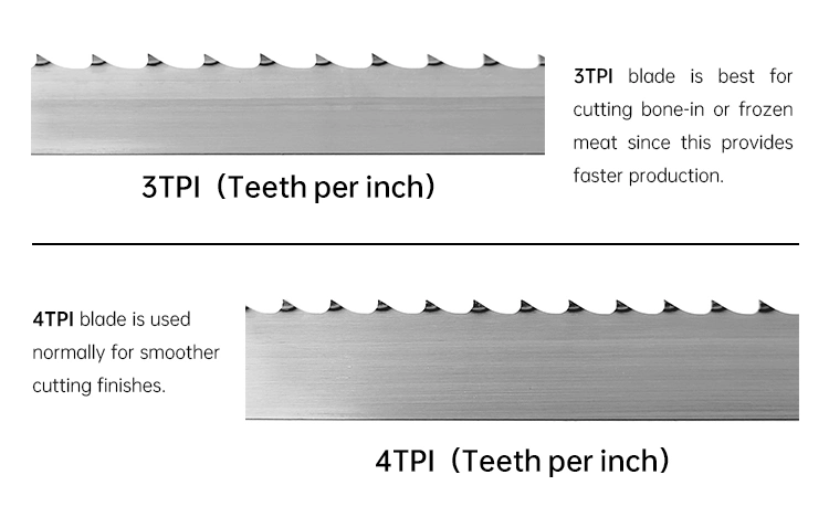 2945mm 116in Sharp Teeth Durable USA Steel Meat and Bone Cutting Butcher Band Saw Blade for Machine Fast Cutting Bone Saw Blade