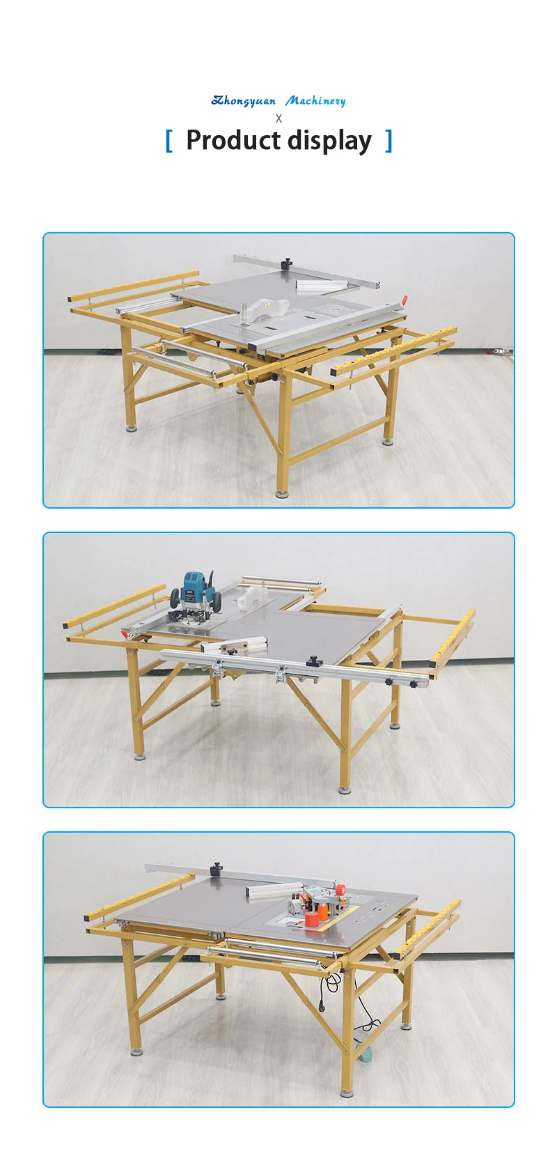 Folding Portable Sliding Table Panel Saw Plywood Cut Woodworking