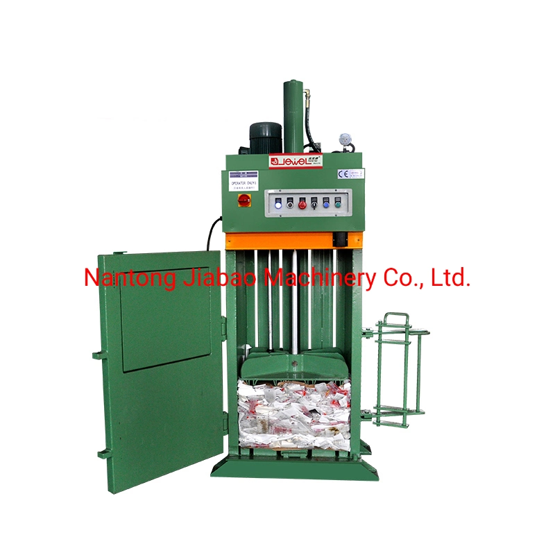Jewel Brand Factory Supply Vertical Hydraulic Cardboard Baling Press Baler Small Strapping Machine for Mini Cans/Plastic/Waste Paper/Waste Plastic/Waste Film