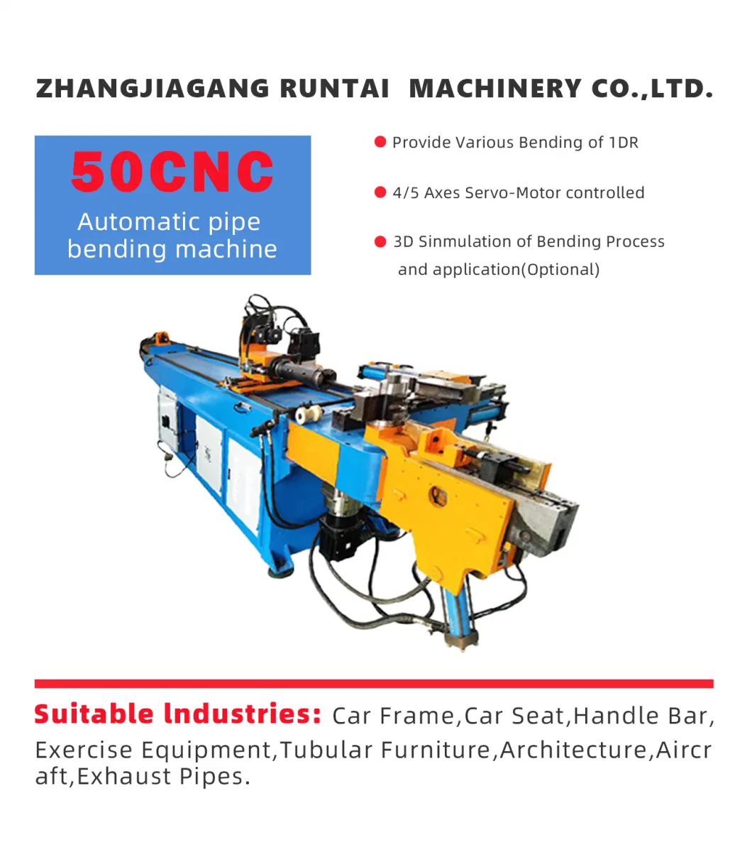 Rt-38 CNC Buy Automatic Hydraulic Servo 3 Axis 3D Tube Bender Exhaust Metal Stainless Ss Rolling Pipe Bending Machine Price