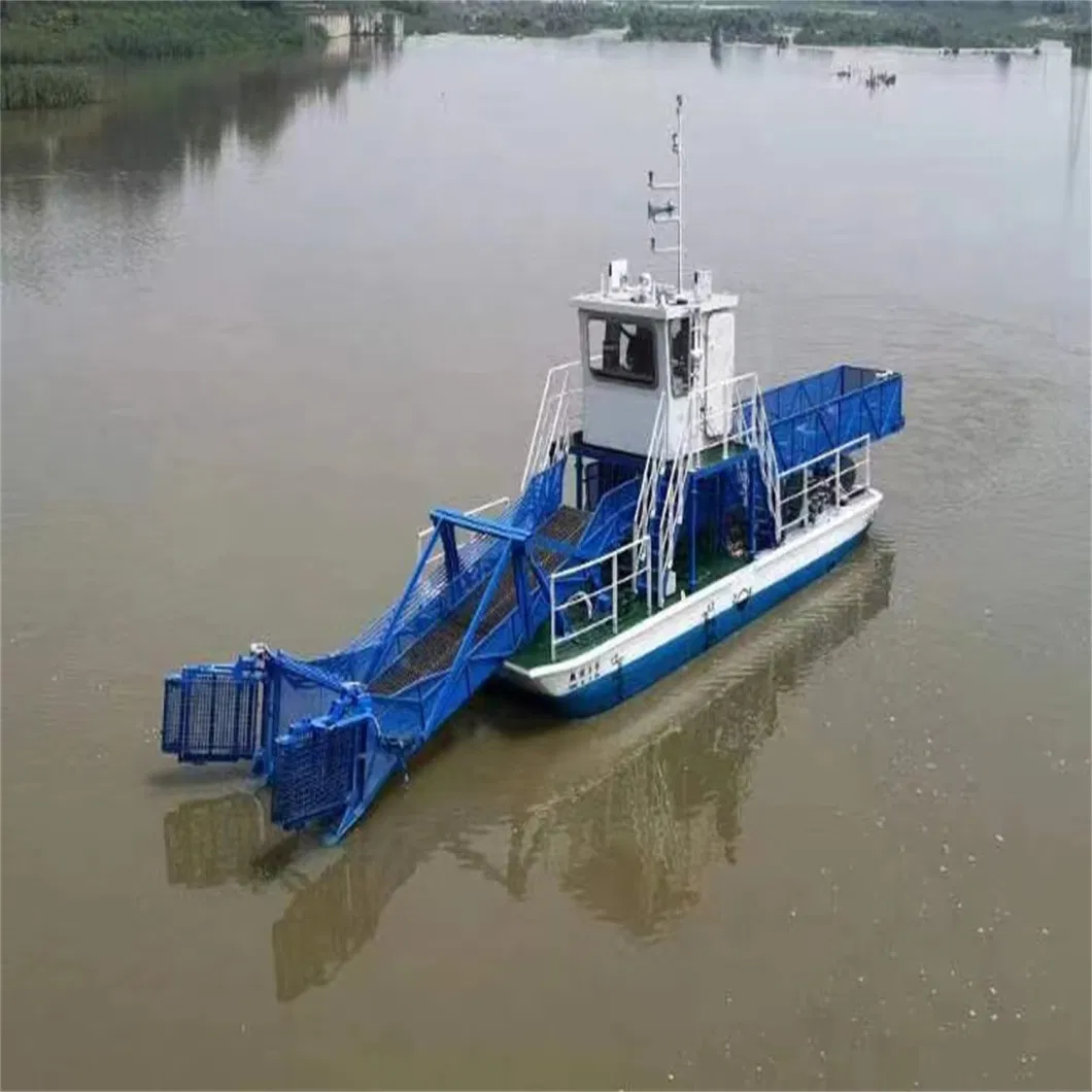 Aquatic Weed Harvester Water Hyacinth Reed Cutting Harvesting Automaticllyin for Pondmowing