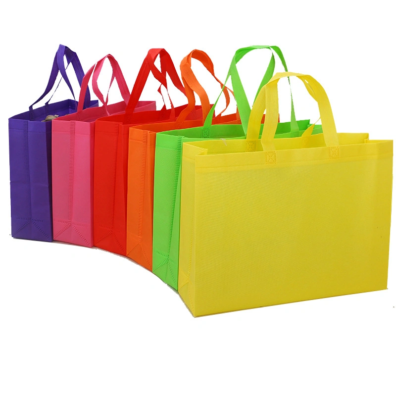 Eco Reusable Non Woven Shopping Bag for Grocery Promotion Custom Wholesale PP Non-Woven Fabric Tote Bags Die Cut Handle Foldable