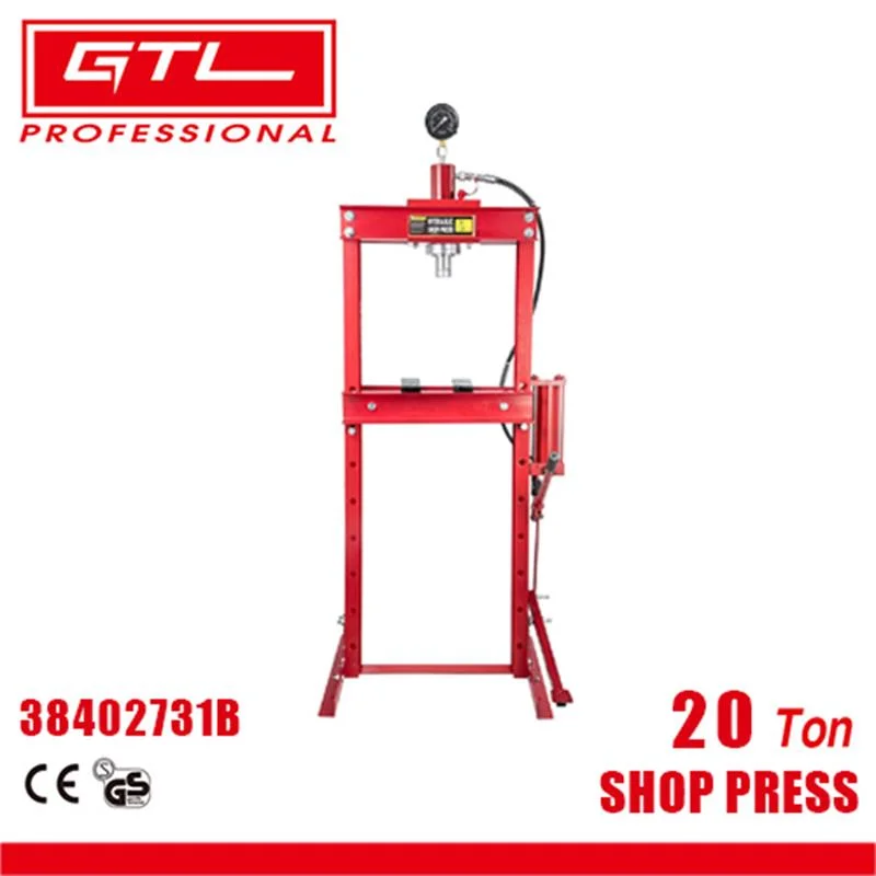 20 Ton Hydraulic Pressh-Frame Heavy Duty with Pedal Pump, Shop Floor Press with Pedal Pump Manometer, Bottle Jack (38402731B)