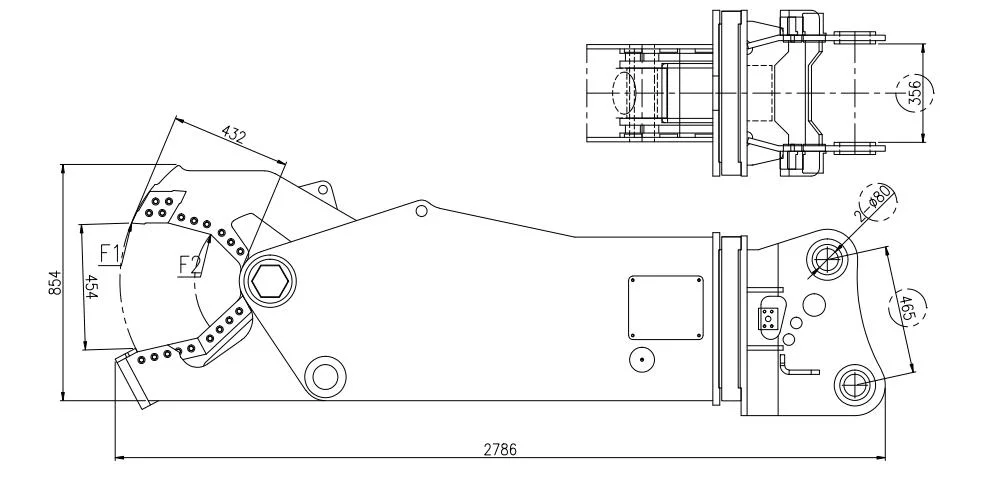 20-50ton Excavator Shear Attachment Hydraulic Eagle Shear for Scrap Metal Steel Cutting