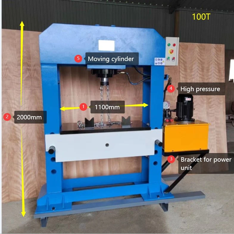 AA4c 50t100t 150t 200t 250t 300t Heavy Duty Gantry Electrical Hydraulic Shop Press H Frame Hydraulic Press