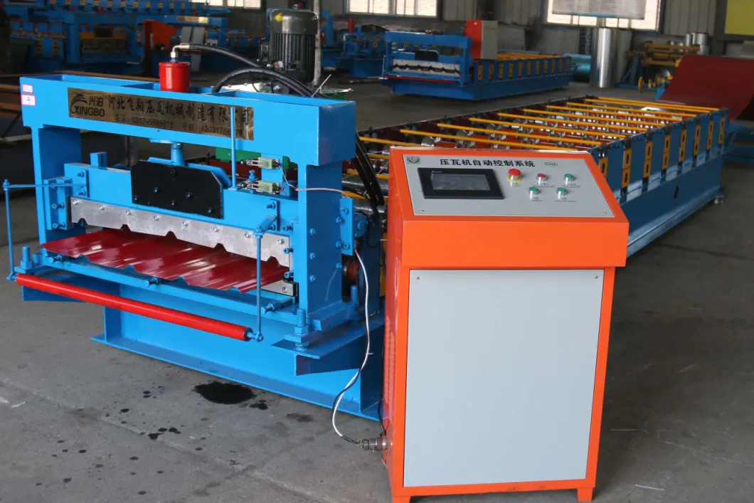Different Thickness Ibr Sheet Roll Forming Machine Trapezoid Metal Steel Roof Making Machine Hydraulic Cutting Production Line