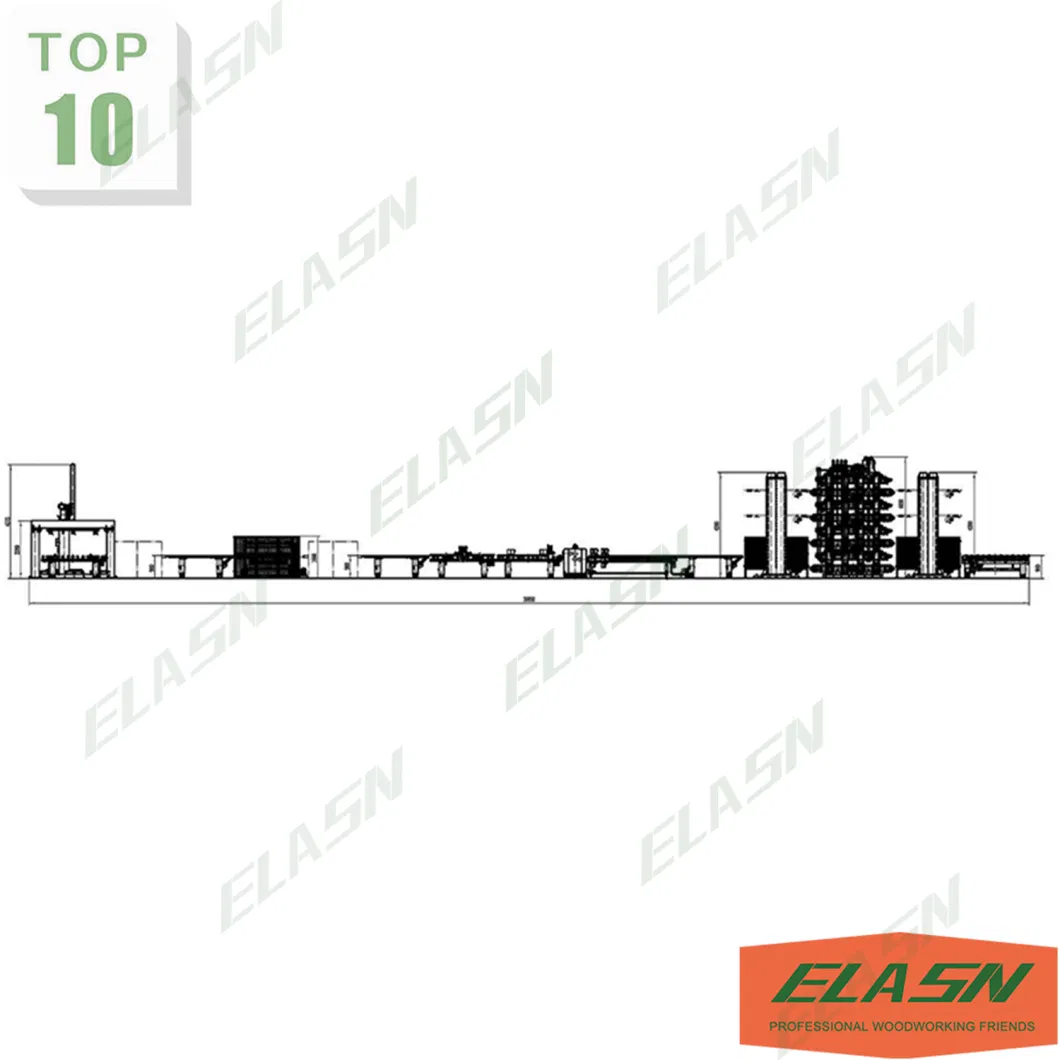 Elasn 500 Tons MDF HDF Laminate Hydraulic Hot Press Machine Wooden Veneer PVC PUR Lamination Machine Line for Making Wood Doors