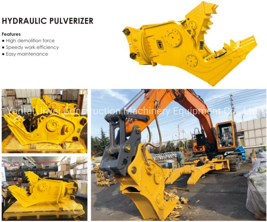 Excavator with Scrap Cutter, Scrap Crusher, Hydraulic Pulverizer, Hydraulic Shear for Sale