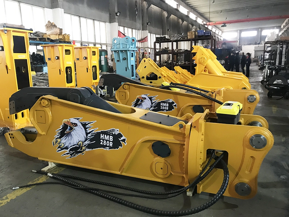 Excavator with Scrap Cutter, Scrap Crusher, Hydraulic Pulverizer, Hydraulic Shear for Sale