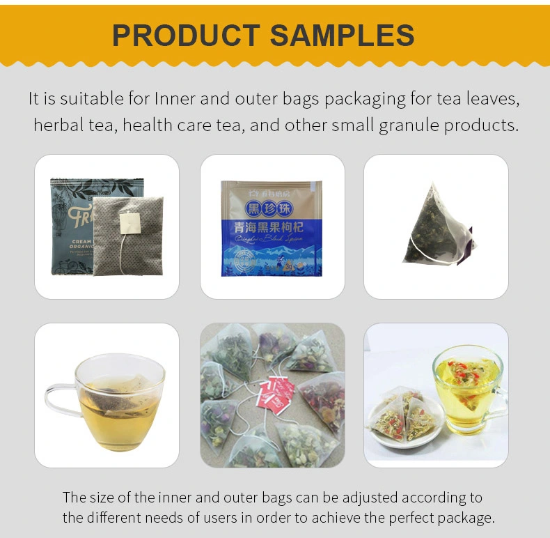 Tea Leaves Pyramid Triangle Bag Filling Packing Machine with Outer Bag Factory Price