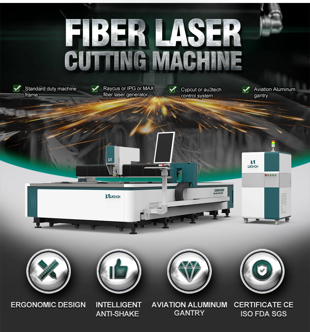 1000 Watt Laser Cutter 8mm Ms Plate / 6mm Ss Metal Sheet Fiber Laser Cutting Machine Price