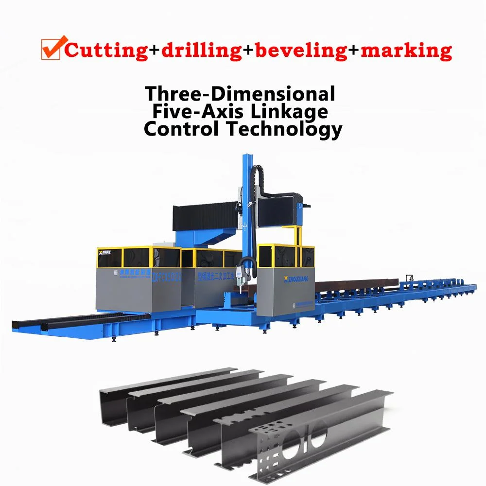 CNC 3D Laser Bevelling Cutting Drilling Machine for H/I/U Beam Steel