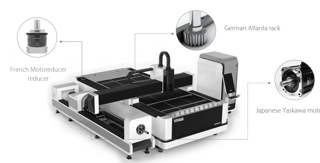 Plates and Pipes Fiber Laser Cutting Machine 1000W 1500W 2000W 3000W CNC Stainless Steel/Carbon Steel/ Aluminium Sheet Metal Fiber Laser Cutting Tube Machine