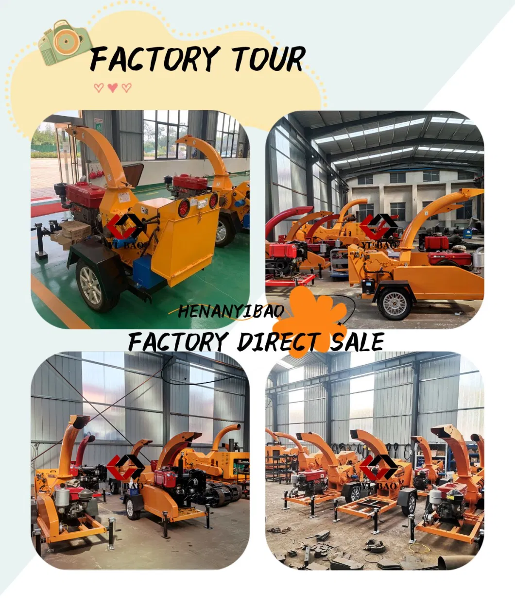 China Factory Garden Farm Tree Leaves Gasoline Engine Mini Crusher Mill Tree Chipper Branch Cutting Machine