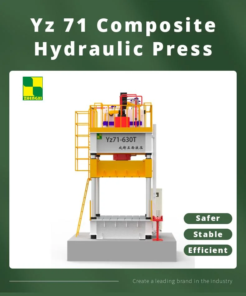 High Precision Yz71-2000t H Frame Hydraulic Press with Movable Working Table for Composite Moulding
