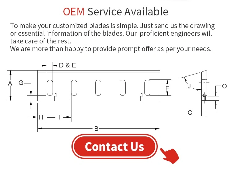 Factory Price Metal Shear Knives and Metal Working Blades