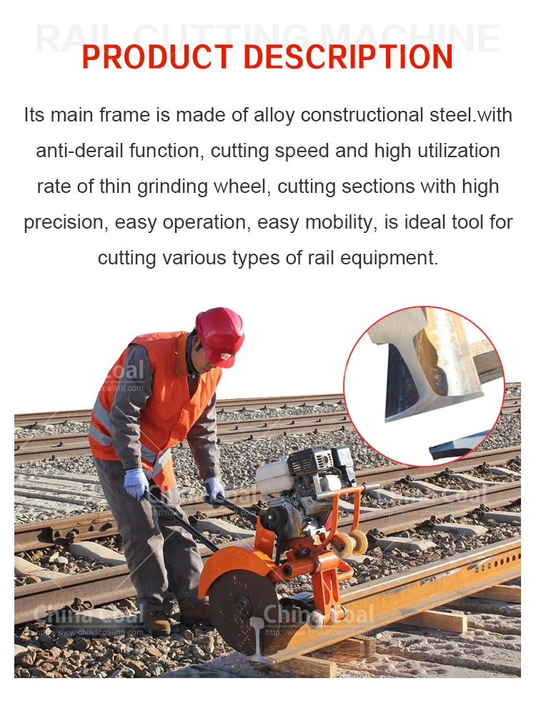 Railway Maintenance Electric Portable Handheld Internal Combustion Abrasive Rail Cutter Railway Stainless Band Saw Machine Railroad Steel Cutting