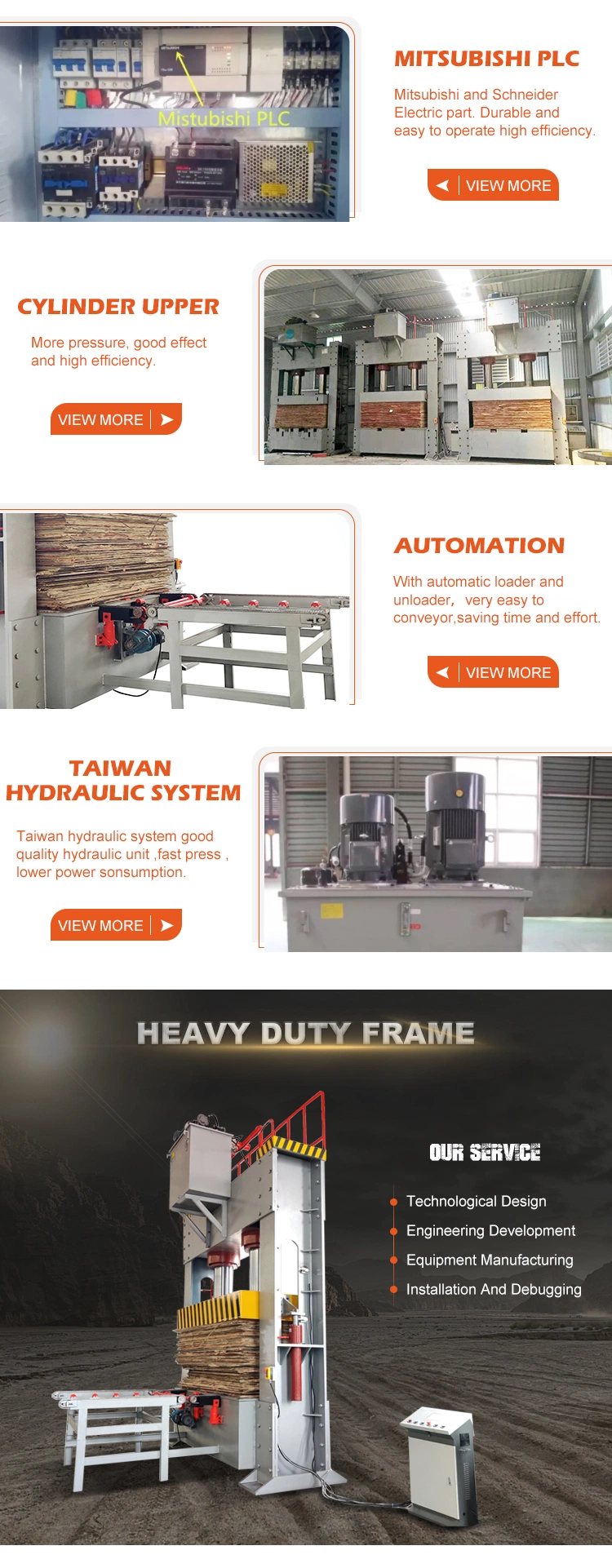 Hydraulic Cold Press for Plywood Veneer/Woodworking Cold Press Machine Manufacturing