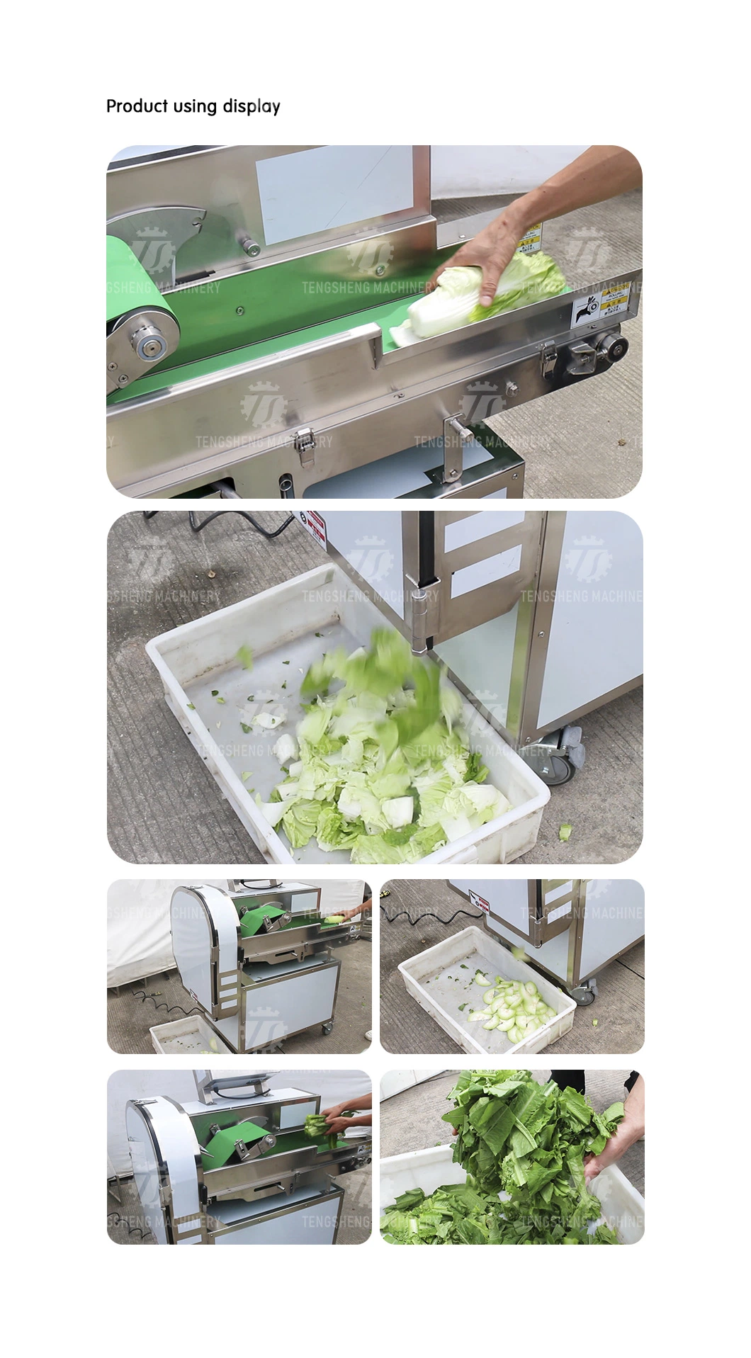Extra-Wide Leaf Vegetable Chopping Machine with Large Yield and High Speed Cutting Vegetables