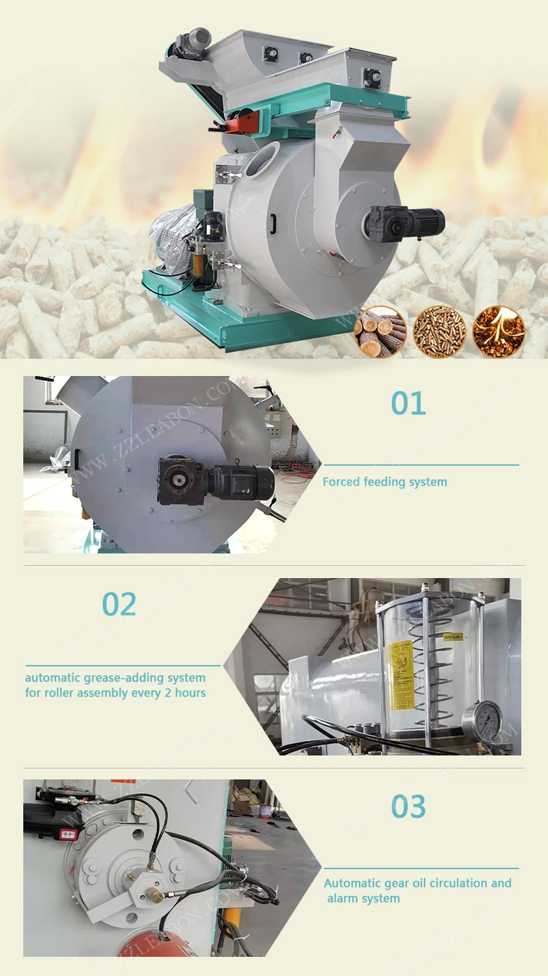 CE 1000-1500kg/H Woodworking Biomass Pine Oak Beech Wood Sawdust Pellet Press Production Line Manufacturer Making Machine Mill Price