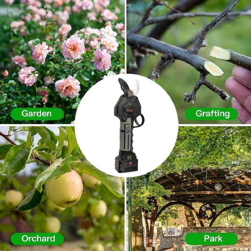 High Quality 25mm Sharp Blade Effortless Garden Cordless Easy Cut Branches Rechargeable Battery Scissors Electric Pruning Shears