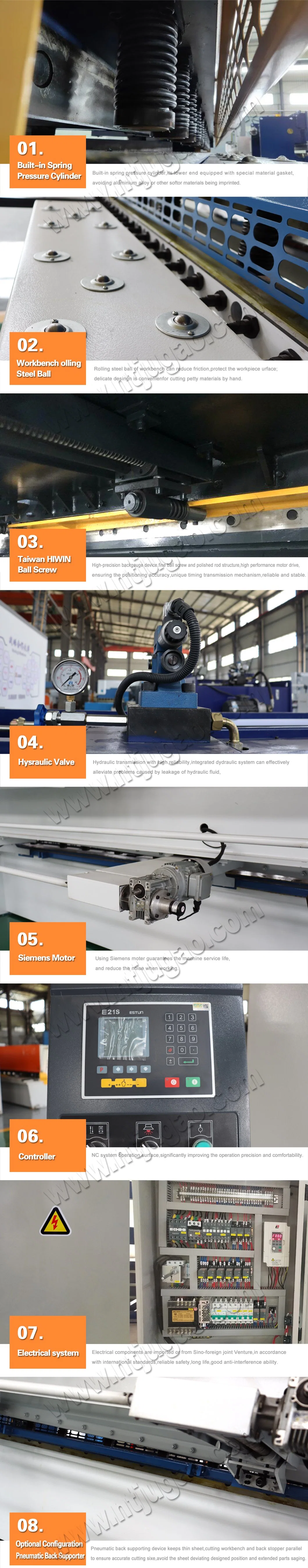 CNC Hydraulic Swing Beam Type Guillotine Shear Machine for Metal Sheet Cutting