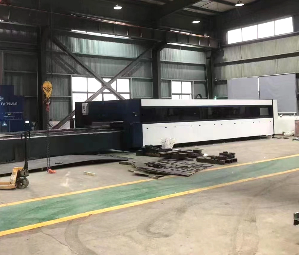 Double Table CNC Metal Fiber Laser Cutting Machine Price 6kw 12kw 15kw 20kw 30kw 40kw 60kw 80kw for Sale