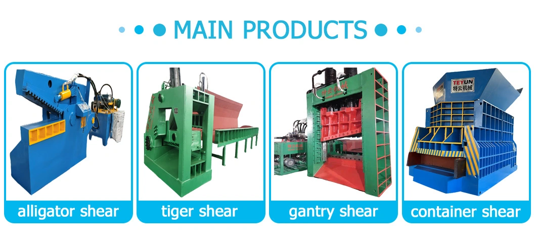 Semi-Auto Small Hydraulic Scrap Metal Alliagtor/Gantry/Container Recycling Shear for Cutting Aluminum Sheet Plate