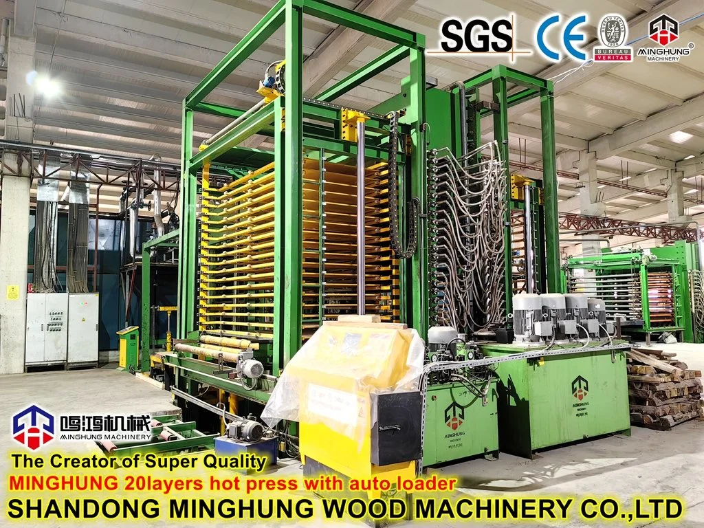 Hydraulic Woodworking Veneer Plywood Hot Press Machine with Automatic Loader and Unloader