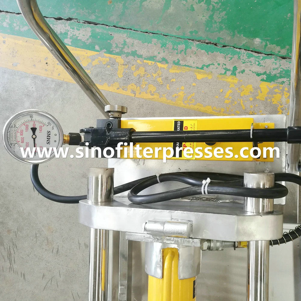 Hand Operation Small Hydraulic Filter Press for Small Capacity Slurry Filtering