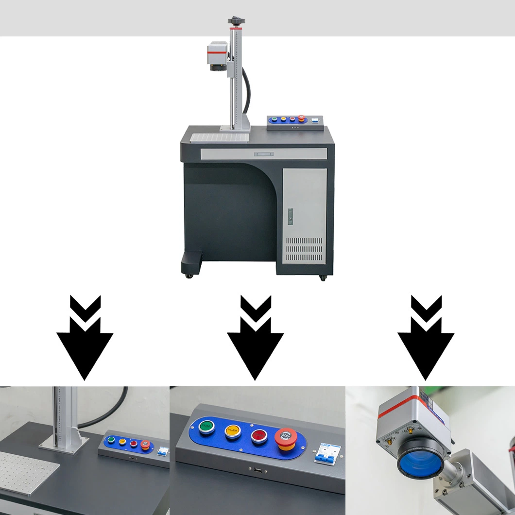 20W 30W 50W Factory Manufacturer Desk Type Fiber Laser Printing Machine for Marking Cup Logo