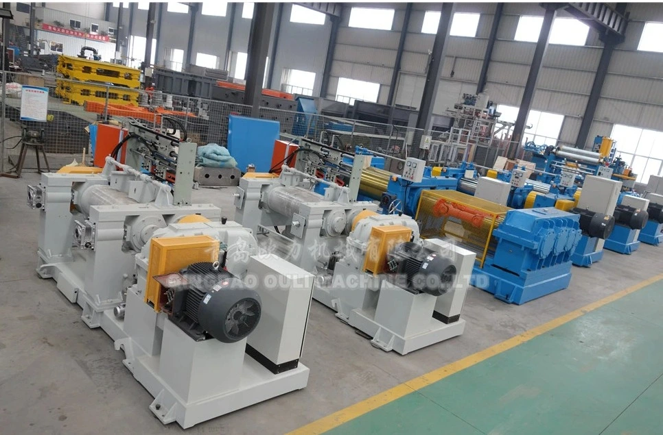 High Quality Xk-250/10 Inch Rubber Two Roll Mill, Open Mixing Mill, Rolling Mill with Stock Blender for Rubber Mixing Rubber with Automatic Mixer