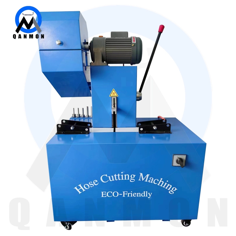 Easy Operation Industrial Hose Cutting and Skiving Machine 2&quot; Automatic Vertical Hydraulic Hose Fitting Crimping Machine Pipe Press Cutter Machine