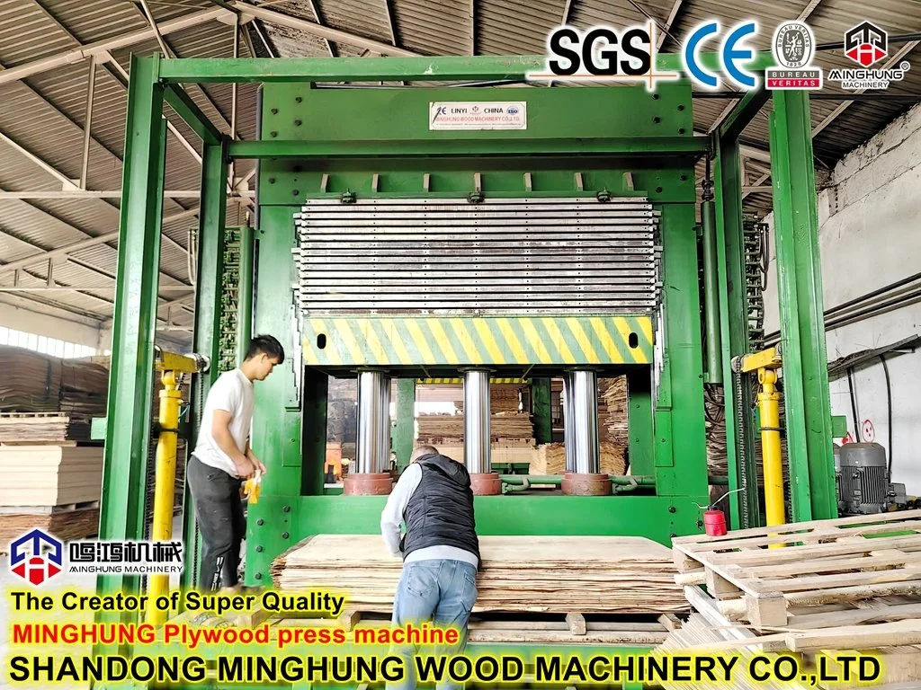 Hydraulic Woodworking Veneer Plywood Hot Press Machine with Automatic Loader and Unloader