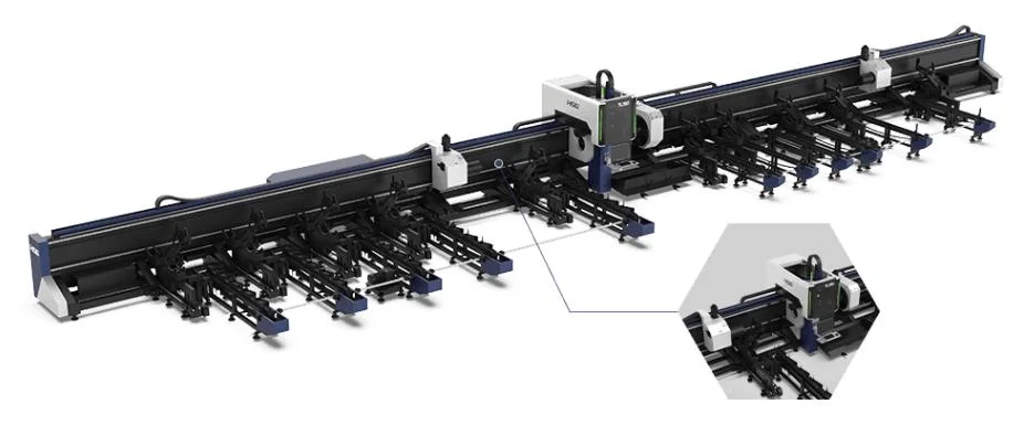 Industrial Metal Pipe Processing Equipment 3000W/4000W/6000W/6600W Laser Cutting Machine for Tubes of Steel/Aluminum/Copper/Iron