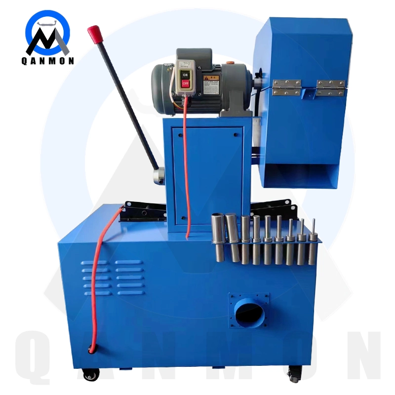 Easy Operation Industrial Hose Cutting and Skiving Machine 2&quot; Automatic Vertical Hydraulic Hose Fitting Crimping Machine Pipe Press Cutter Machine