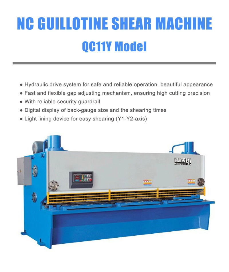 CNC Guillotine Hydraulic Press Metal Plate Shear Shearing Machine for Stainless Steel Sheet Ms Steel Plate Made in China