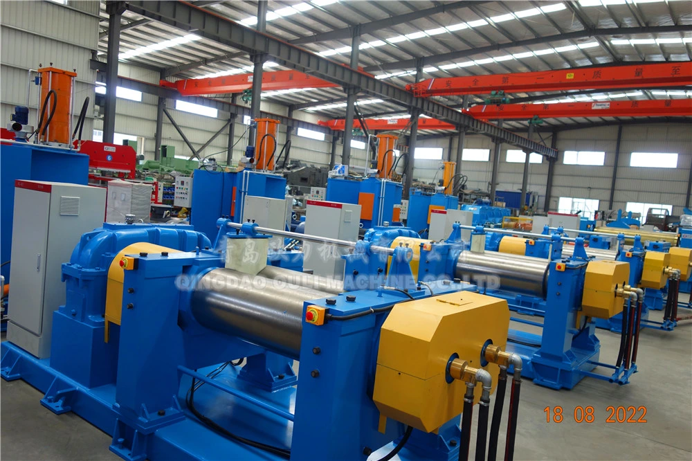 High Quality Xk-250/10 Inch Rubber Two Roll Mill, Open Mixing Mill, Rolling Mill with Stock Blender for Rubber Mixing Rubber with Automatic Mixer