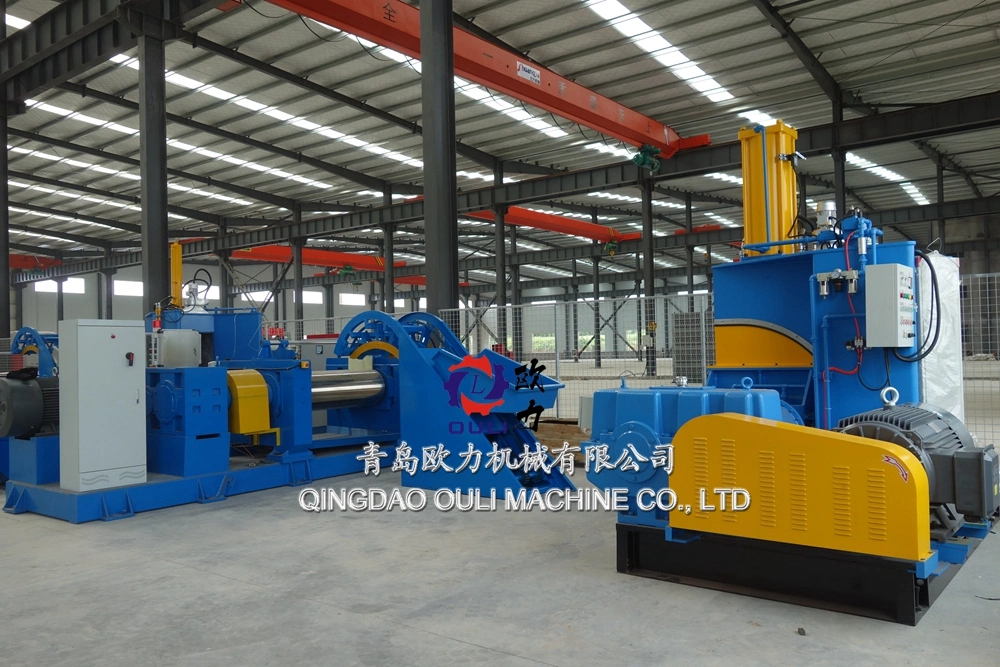 High Quality Xk-250/10 Inch Rubber Two Roll Mill, Open Mixing Mill, Rolling Mill with Stock Blender for Rubber Mixing Rubber with Automatic Mixer