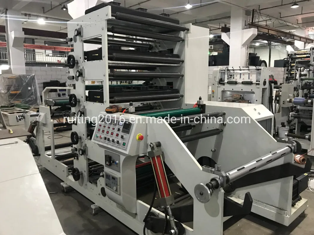 Rtry-520d Automatic Film Printer 4 Color LED UV Aluminum Foil Flexo Printing and Die Cutting Machine Manufacturer Price