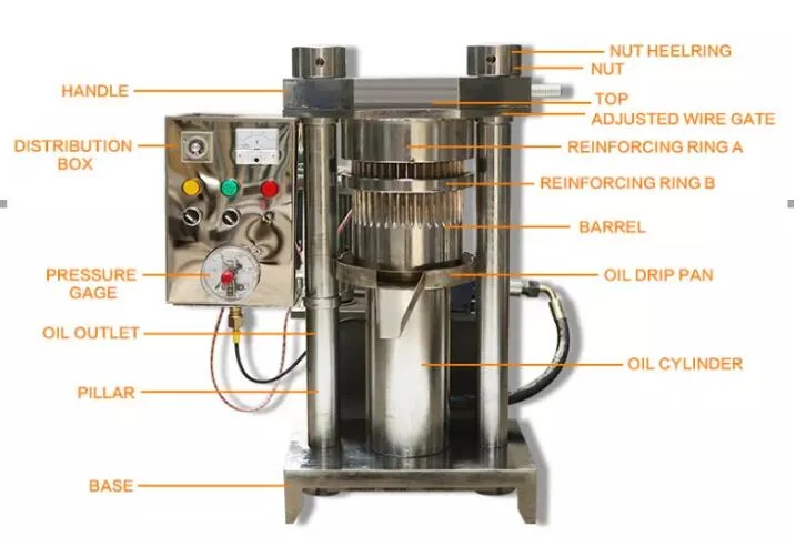 Industrial Cold Press Sesame Olive Avocado Peanut Cocoa Butter Oil Press Machine Hydraulic Oil Press