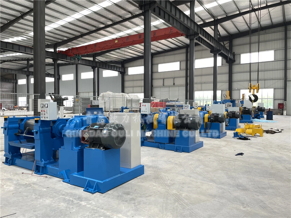 High Quality Xk-250/10 Inch Rubber Two Roll Mill, Open Mixing Mill, Rolling Mill with Stock Blender for Rubber Mixing Rubber with Automatic Mixer