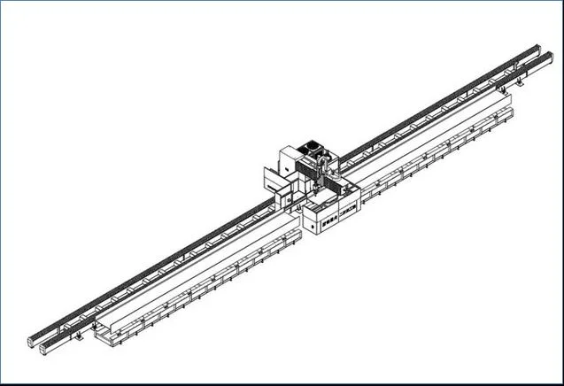 CNC 3D Laser Bevelling Cutting Drilling Machine for H/I/U Beam Steel